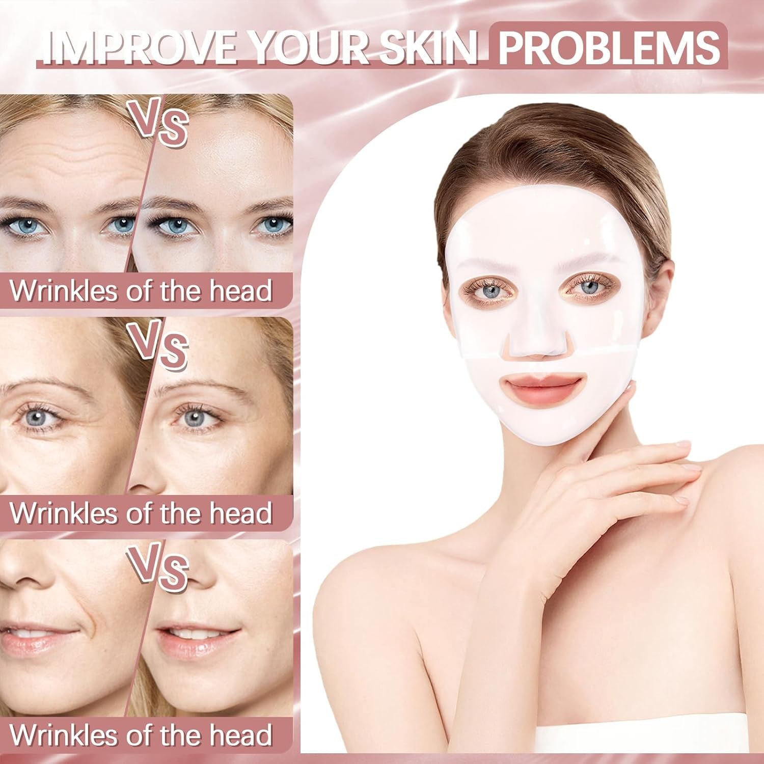 Collagen Mask Korean, 5 Stück Collagen Maske Overnight, Hydratisierende Übernachtmaske, Anti-Aging Kollagen Gesichtsmaske, Tuchmaske Für Alle Hauttypen (C)