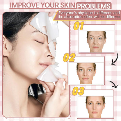 Collagen Mask Korean, 5 Stück Collagen Maske Overnight, Hydratisierende Übernachtmaske, Anti-Aging Kollagen Gesichtsmaske, Tuchmaske Für Alle Hauttypen (C)